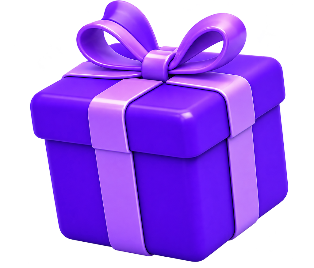Purple gift box
